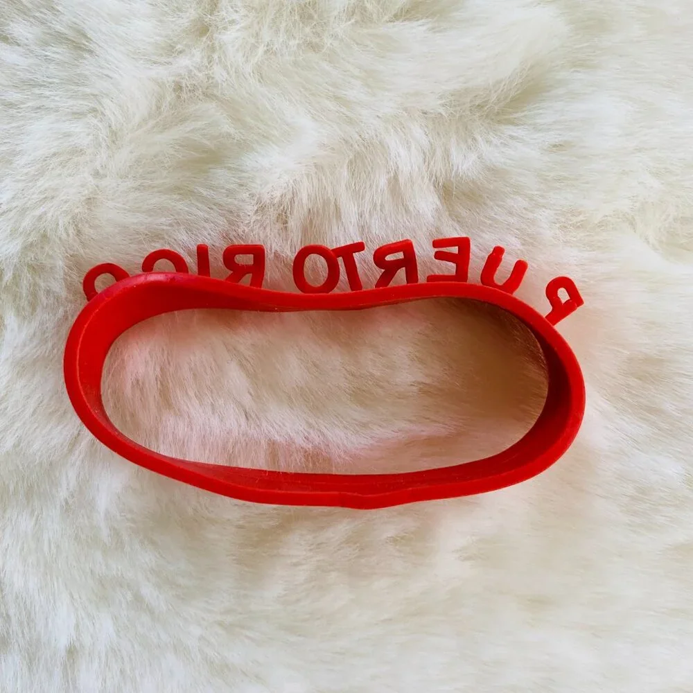 Kid’s Puerto Rico red silicone bracelet unisex
